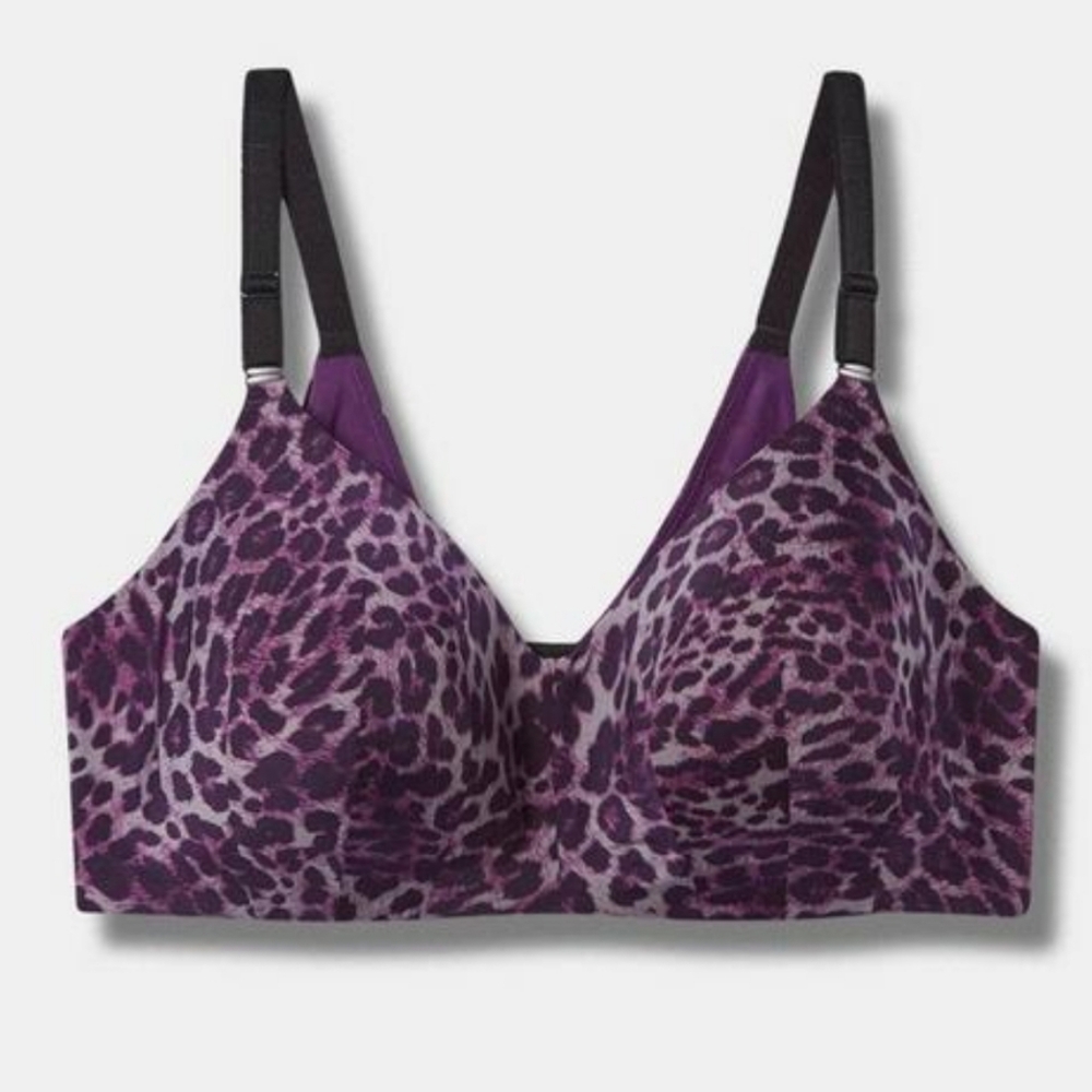 Torrid Purple Leopard Print Bra